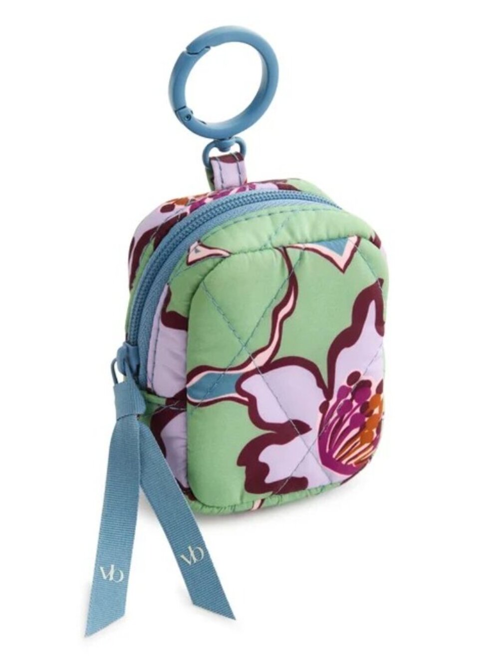 Vera Bradley Large Essential Earbud Bag Charm in Ultralight Reflecting Lily Pads